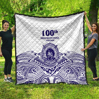Tonga Queen Salote College 100th Years Quilt White Tonga Kupesi Uniquely Pacific Art - Polynesian Pride