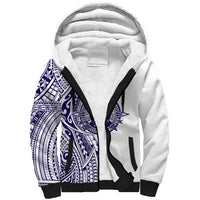 Tonga Queen Salote College 100th Years Sherpa Hoodie White Tonga Kupesi Uniquely Pacific Art - Polynesian Pride