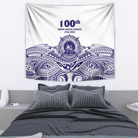 Tonga Queen Salote College 100th Years Tapestry White Tonga Kupesi Uniquely Pacific Art - Polynesian Pride