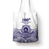 Tonga Queen Salote College 100th Years Tote Bag White Tonga Kupesi Uniquely Pacific Art - Polynesian Pride