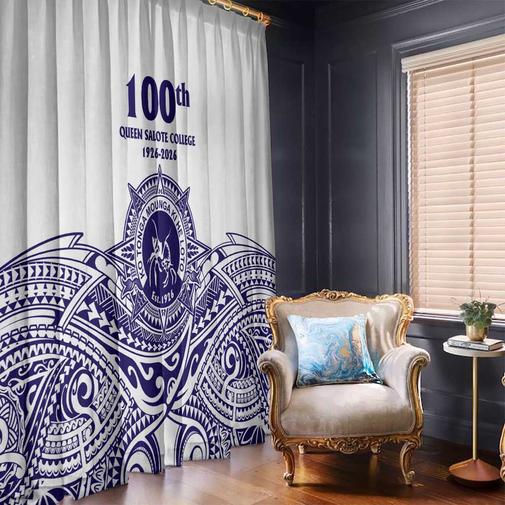 Tonga Queen Salote College 100th Years Window Curtain White Tonga Kupesi Uniquely Pacific Art - Polynesian Pride