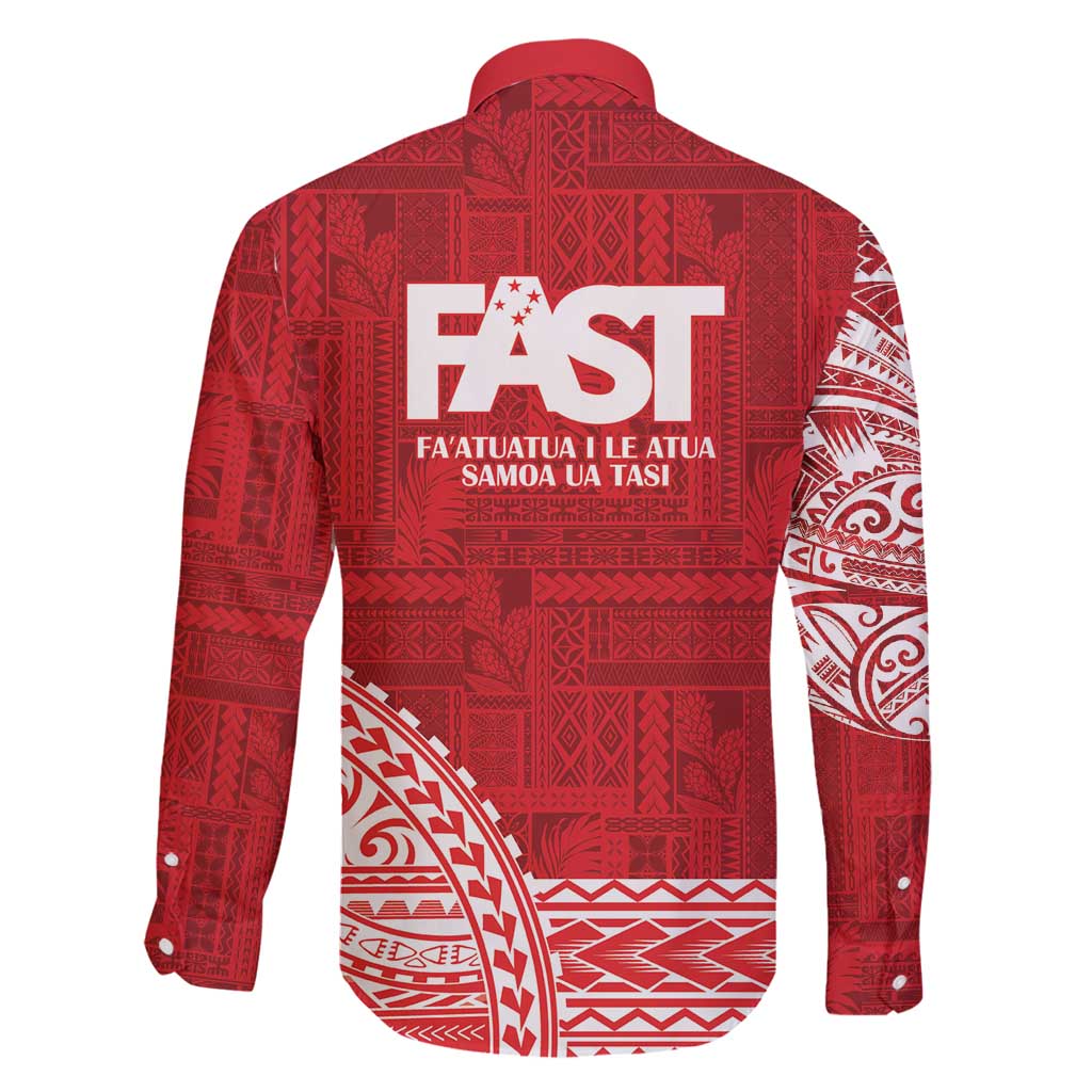 Samoa FAST Family Matching Off Shoulder Short Dress and Hawaiian Shirt Samoan Motif Patterns - Polynesian Pride