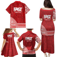 Samoa FAST Family Matching Puletasi and Hawaiian Shirt Samoan Motif Patterns - Polynesian Pride
