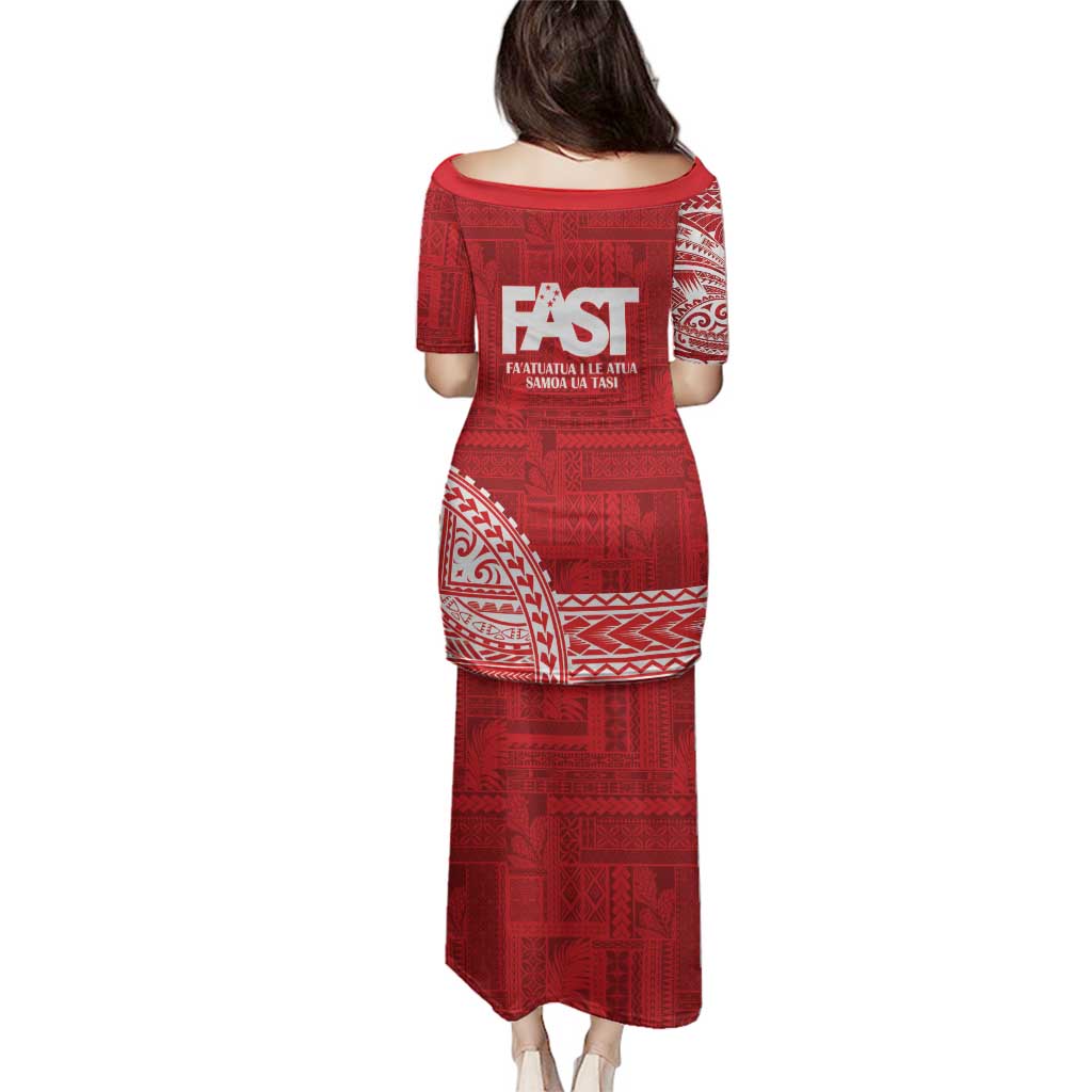 Samoa FAST Family Matching Puletasi and Hawaiian Shirt Samoan Motif Patterns - Polynesian Pride