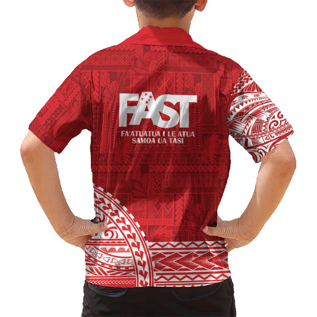 Samoa FAST Family Matching Short Sleeve Bodycon Dress and Hawaiian Shirt Samoan Motif Patterns - Polynesian Pride