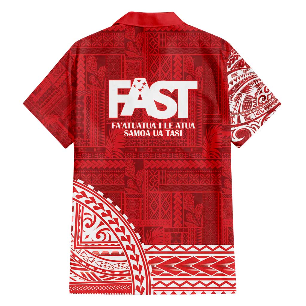Samoa FAST Family Matching Tank Maxi Dress and Hawaiian Shirt Samoan Motif Patterns - Polynesian Pride