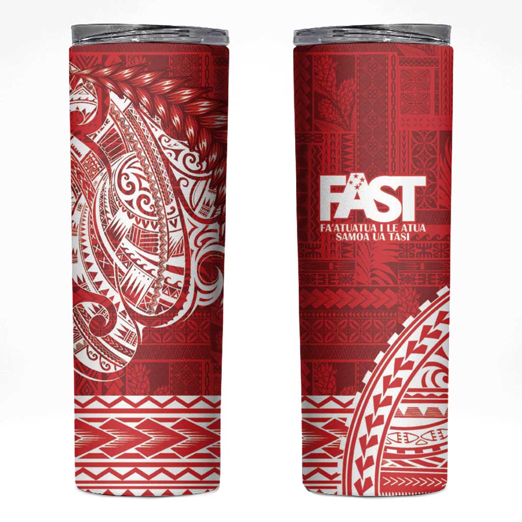 Samoa FAST Skinny Tumbler Samoan Motif Patterns - Polynesian Pride