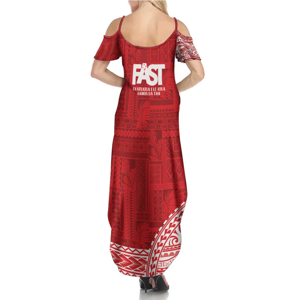 Samoa FAST Summer Maxi Dress Samoan Motif Patterns - Polynesian Pride