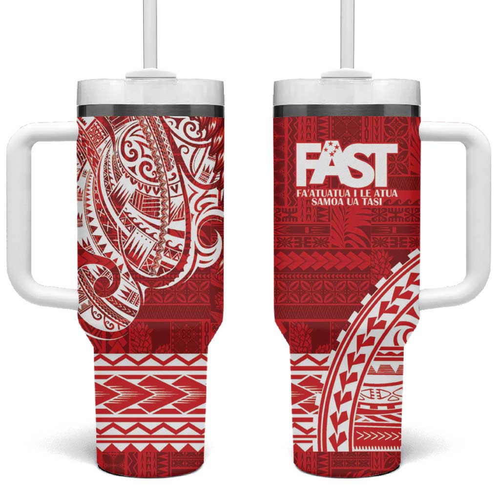 Samoa FAST Tumbler With Handle Samoan Motif Patterns - Polynesian Pride