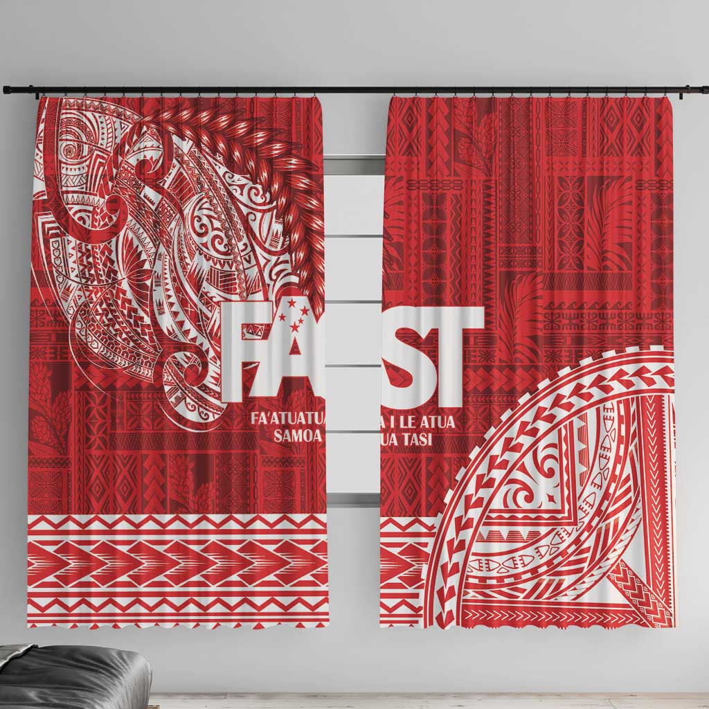 Samoa FAST Window Curtain Samoan Motif Patterns - Polynesian Pride