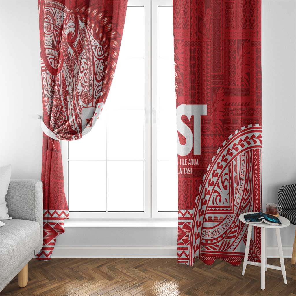 Samoa FAST Window Curtain Samoan Motif Patterns - Polynesian Pride
