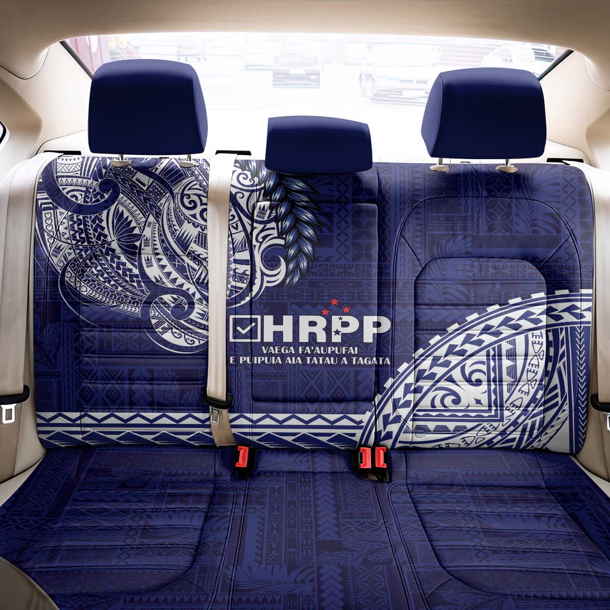 Samoa HRPP Back Car Seat Cover Samoan Motif Patterns - Polynesian Pride