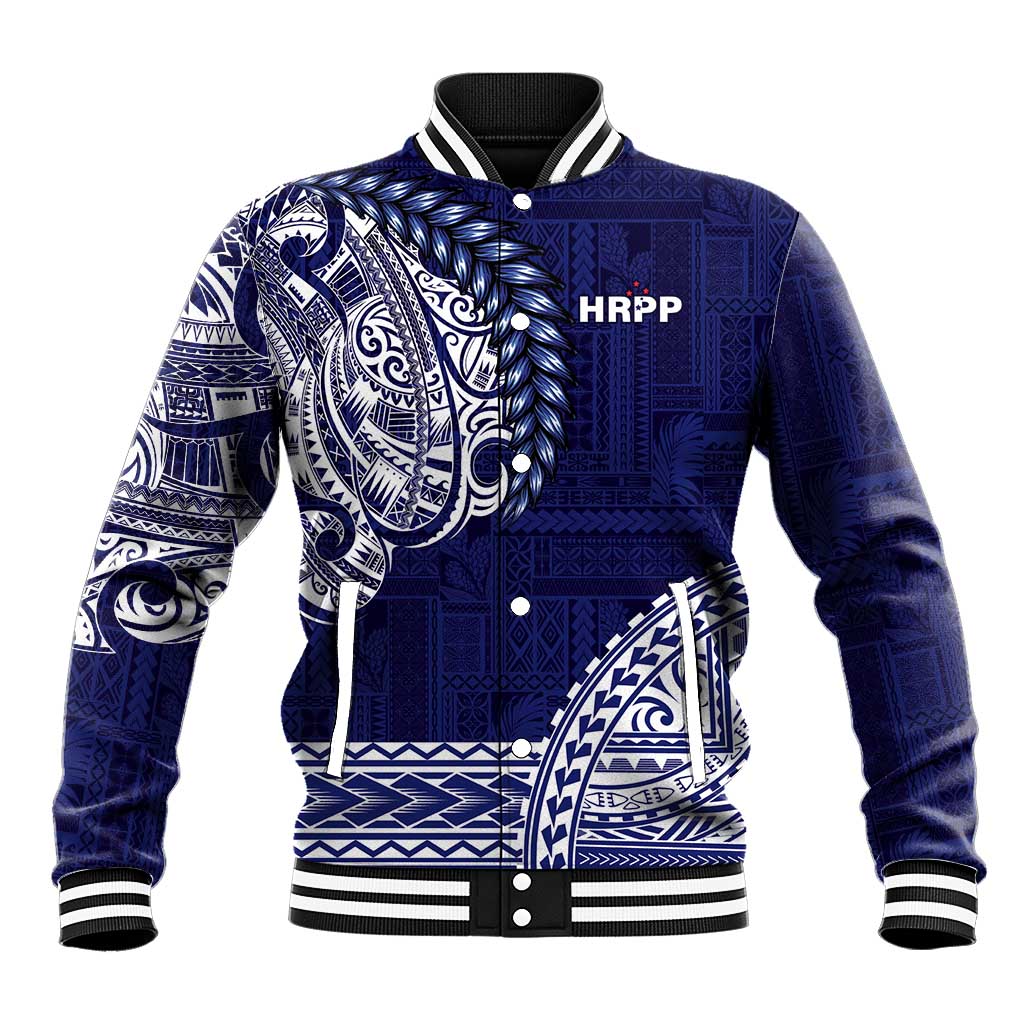 Samoa HRPP Baseball Jacket Samoan Motif Patterns - Polynesian Pride
