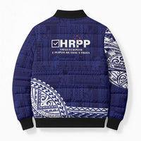 Samoa HRPP Bomber Puffer Jacket Samoan Motif Patterns - Polynesian Pride