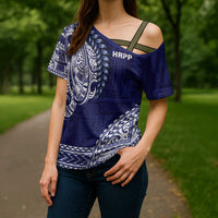 Samoa HRPP Cross Shoulder Shirt Samoan Motif Patterns - Polynesian Pride