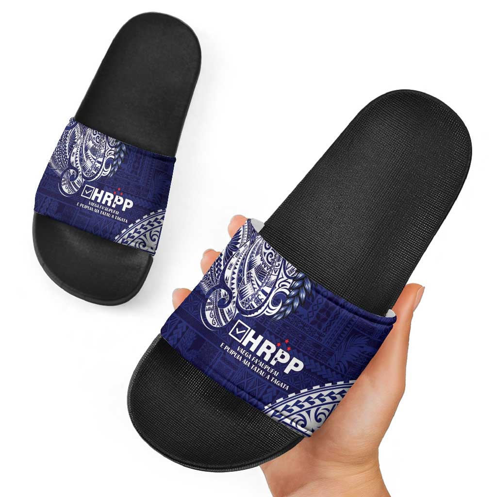 Samoa HRPP Slide Sandals Samoan Motif Patterns - Polynesian Pride