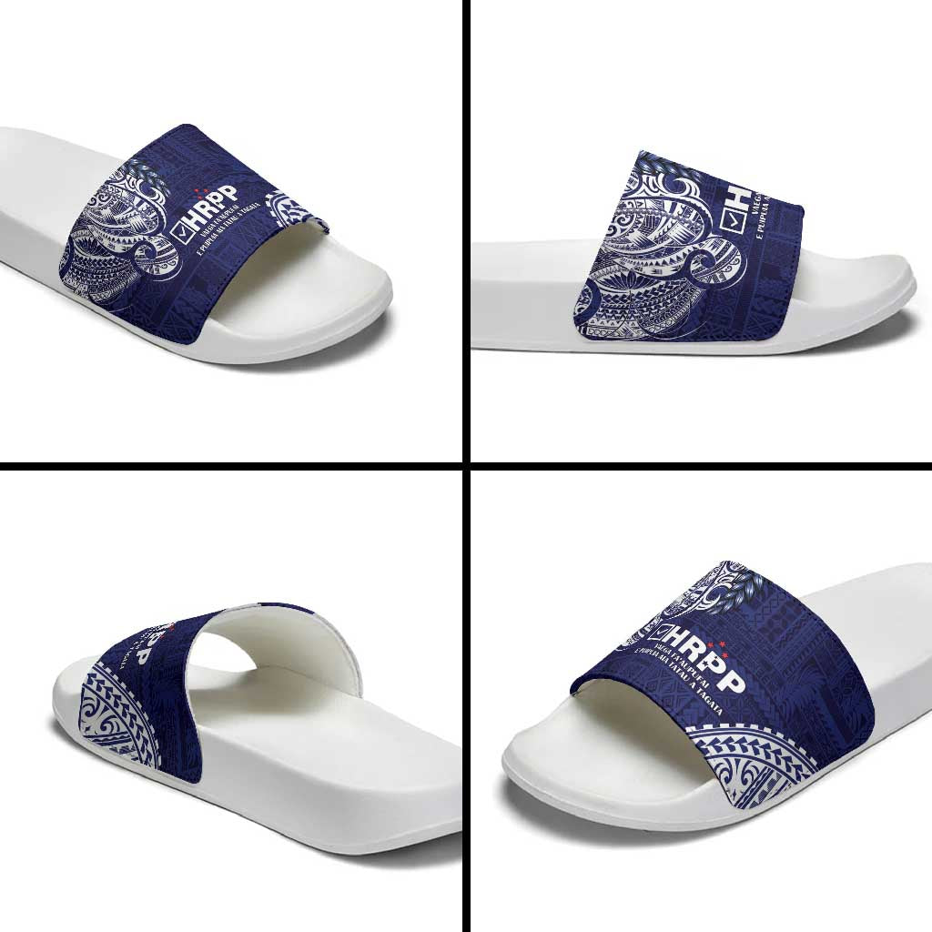 Samoa HRPP Slide Sandals Samoan Motif Patterns - Polynesian Pride