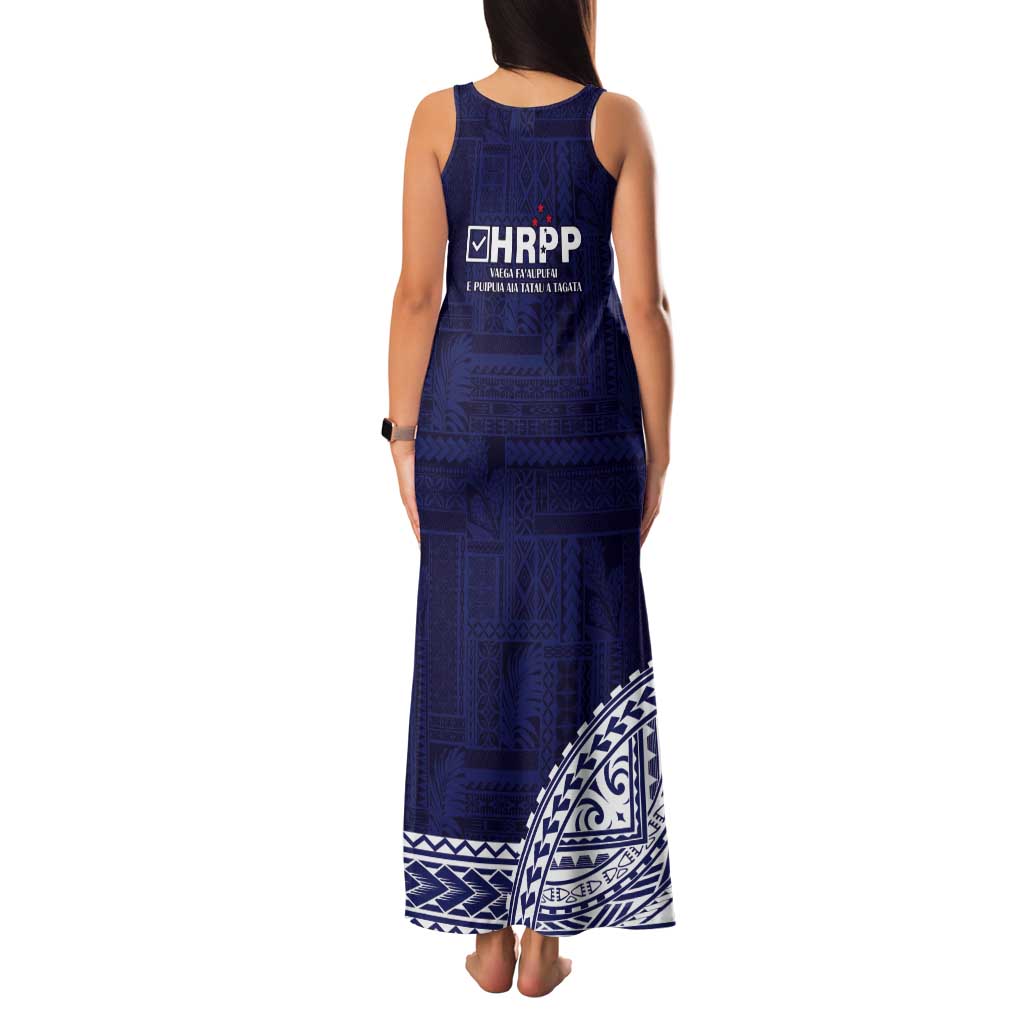 Samoa HRPP Tank Maxi Dress Samoan Motif Patterns - Polynesian Pride