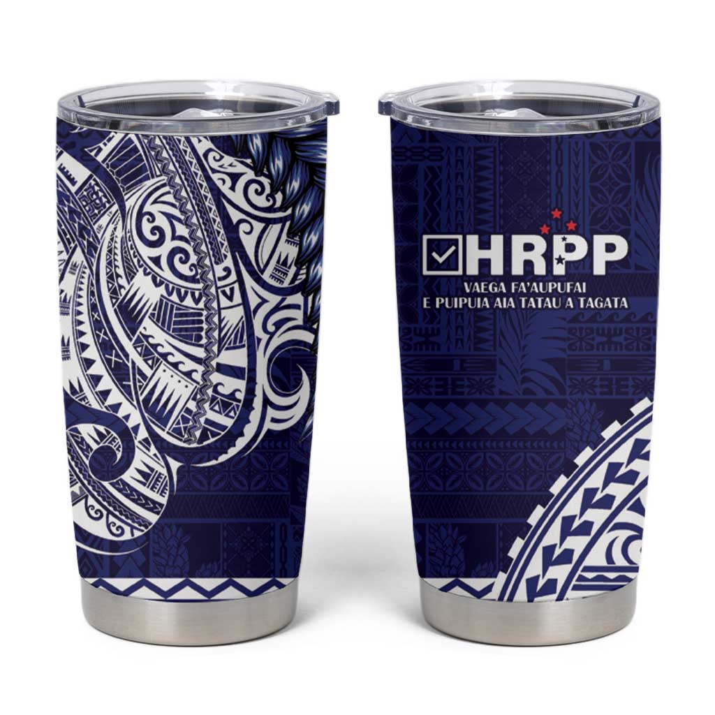 Samoa HRPP Tumbler Cup Samoan Motif Patterns - Polynesian Pride