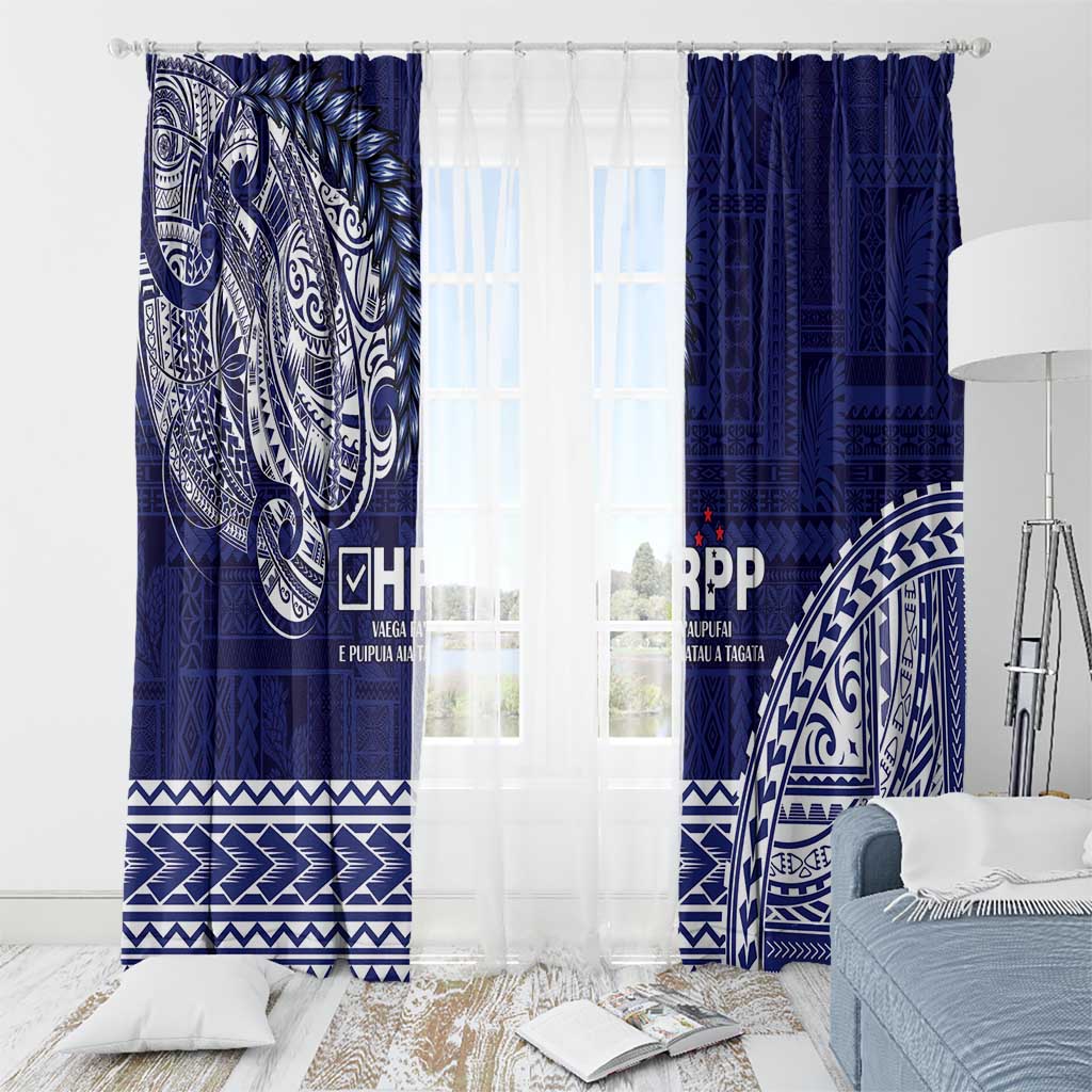 Samoa HRPP Window Curtain Samoan Motif Patterns - Polynesian Pride