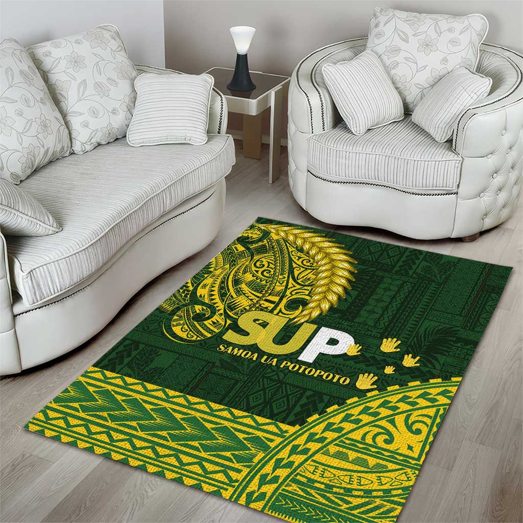 Samoa SUP Area Rug Samoan Motif Patterns - Polynesian Pride