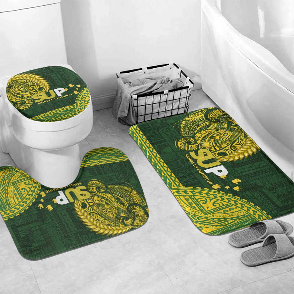 Samoa SUP Bathroom Set Samoan Motif Patterns - Polynesian Pride