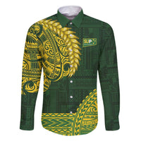 Samoa SUP Family Matching Off Shoulder Short Dress and Hawaiian Shirt Samoan Motif Patterns - Polynesian Pride