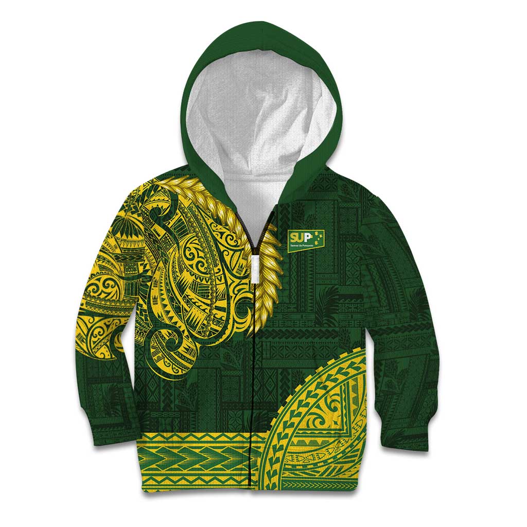 Samoa SUP Kid Hoodie Samoan Motif Patterns - Polynesian Pride