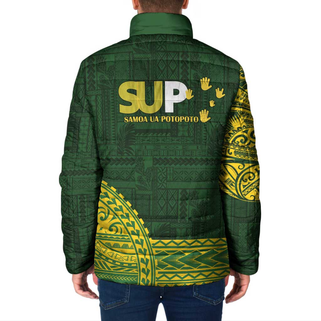 Samoa SUP Padded Jacket Samoan Motif Patterns - Polynesian Pride