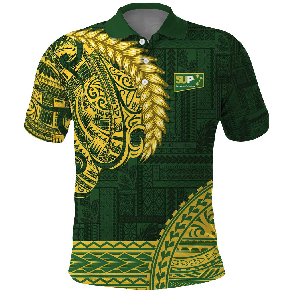 Samoa SUP Polo Shirt Samoan Motif Patterns - Polynesian Pride