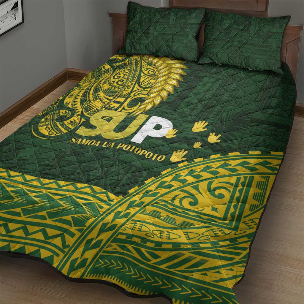 Samoa SUP Quilt Bed Set Samoan Motif Patterns - Polynesian Pride