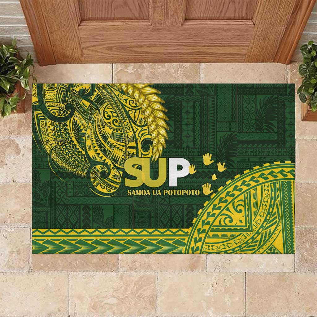 Samoa SUP Rubber Doormat Samoan Motif Patterns - Polynesian Pride