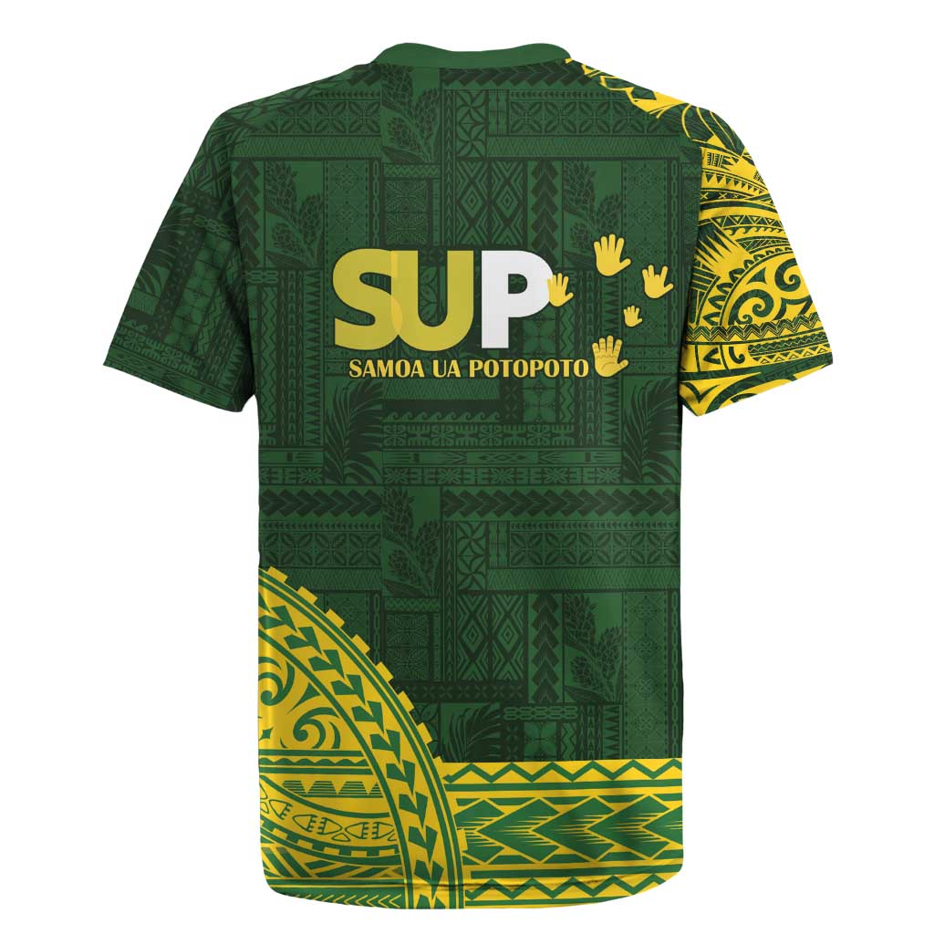 Samoa SUP Rugby Jersey Samoan Motif Patterns - Polynesian Pride