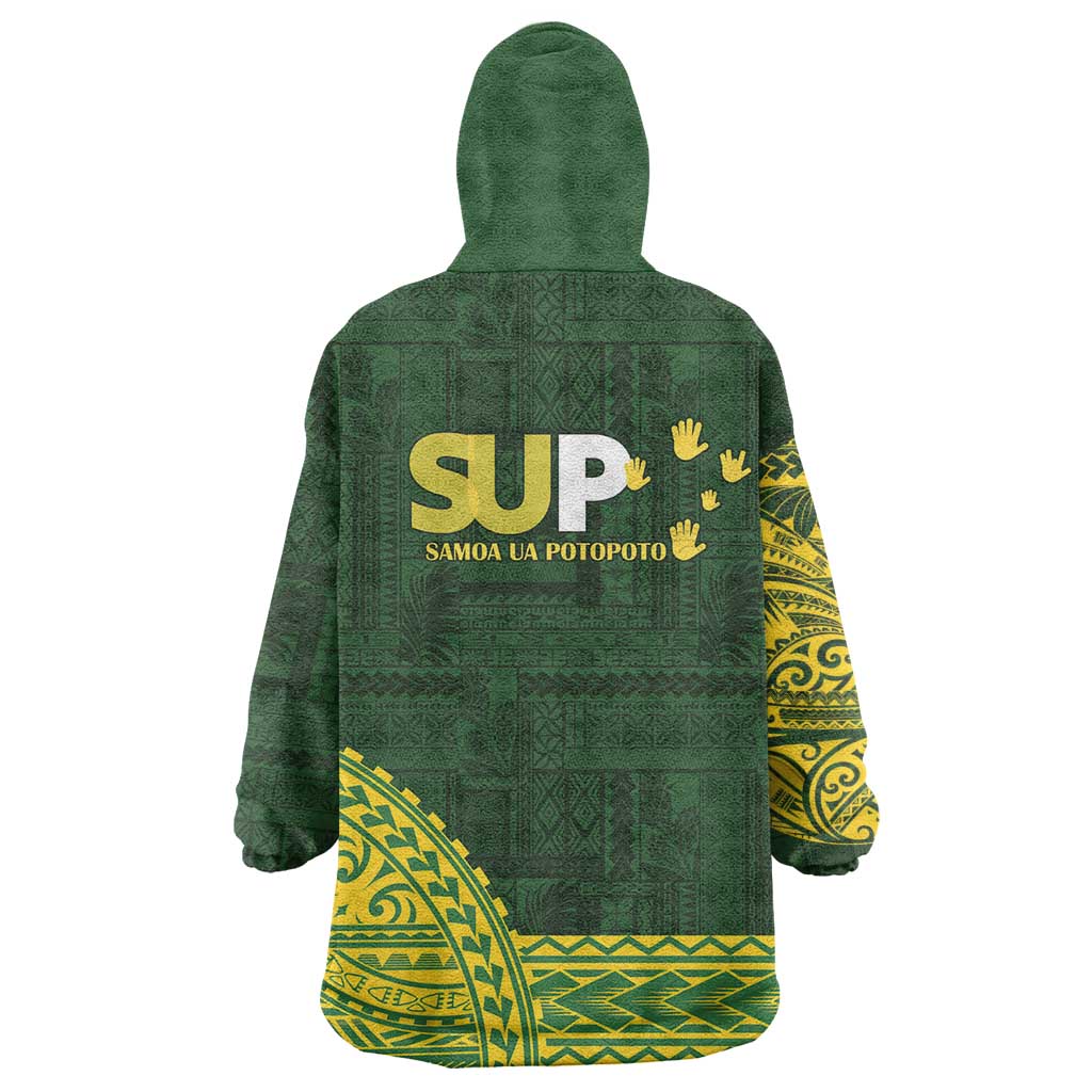 Samoa SUP Wearable Blanket Hoodie Samoan Motif Patterns - Polynesian Pride