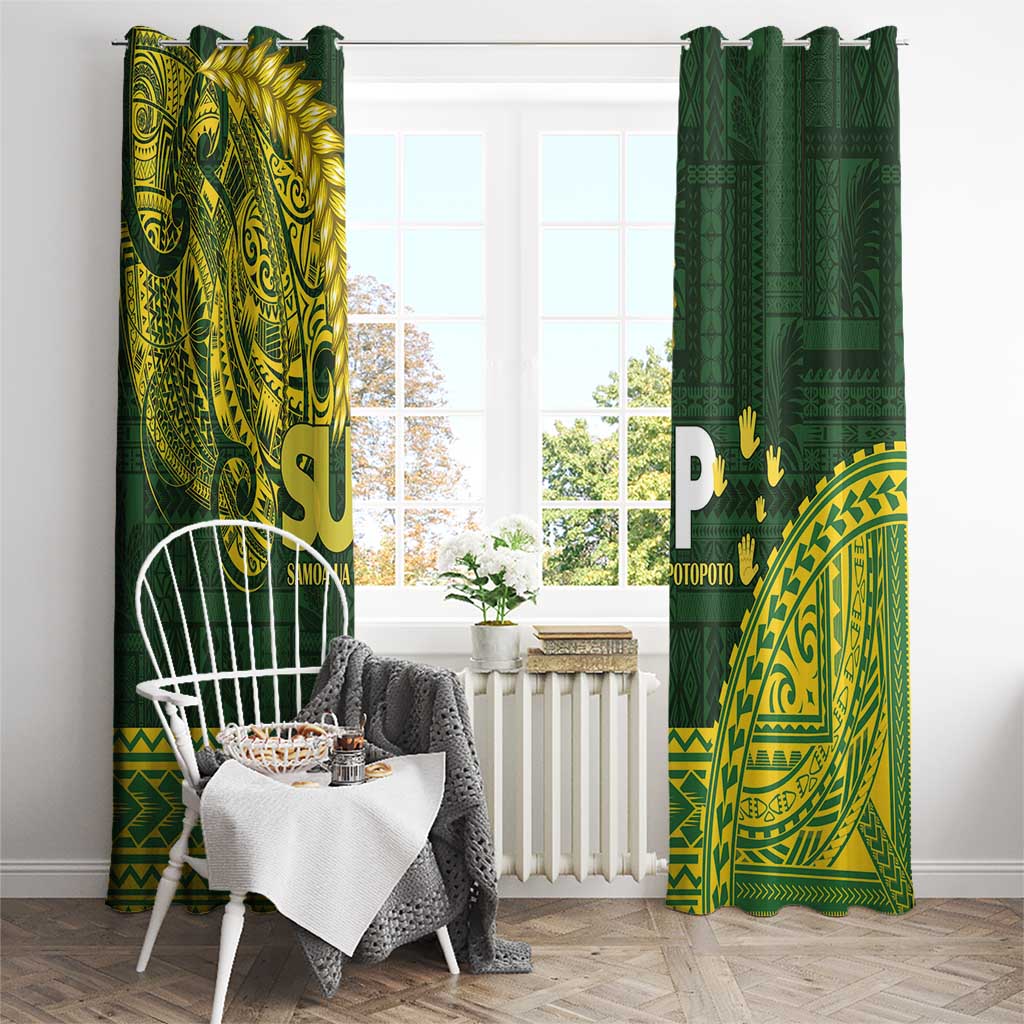 Samoa SUP Window Curtain Samoan Motif Patterns - Polynesian Pride