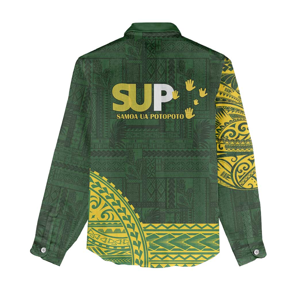 Samoa SUP Women Casual Shirt Samoan Motif Patterns - Polynesian Pride