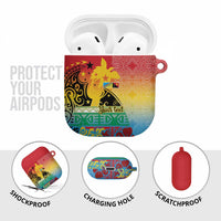Personalised Torba PNG Day AirPods Case Oro Tapa Pattern - Polynesian Pride