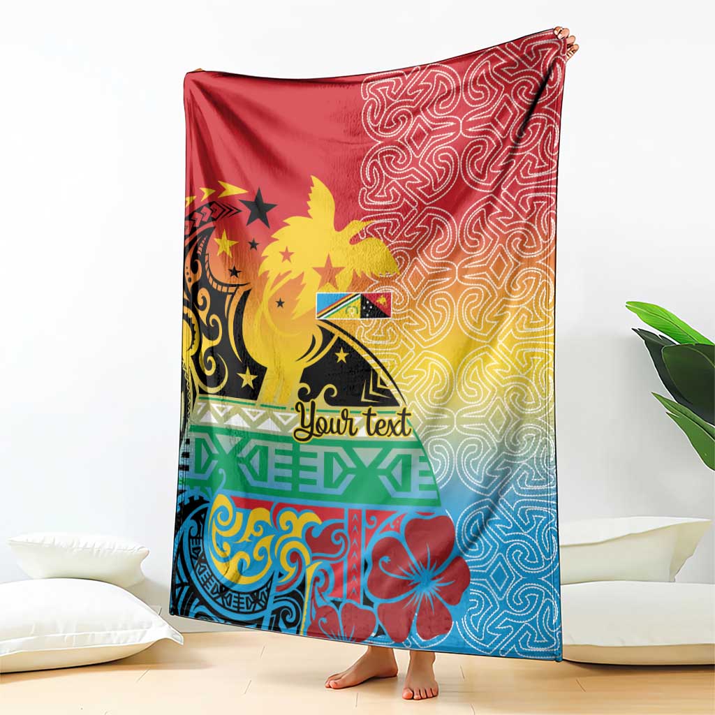Personalised Torba PNG Day Blanket Oro Tapa Pattern - Polynesian Pride