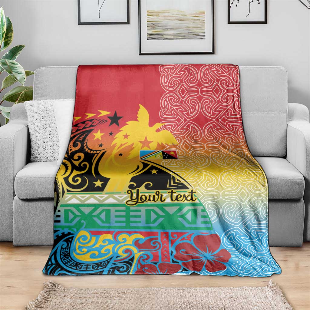 Personalised Torba PNG Day Blanket Oro Tapa Pattern - Polynesian Pride