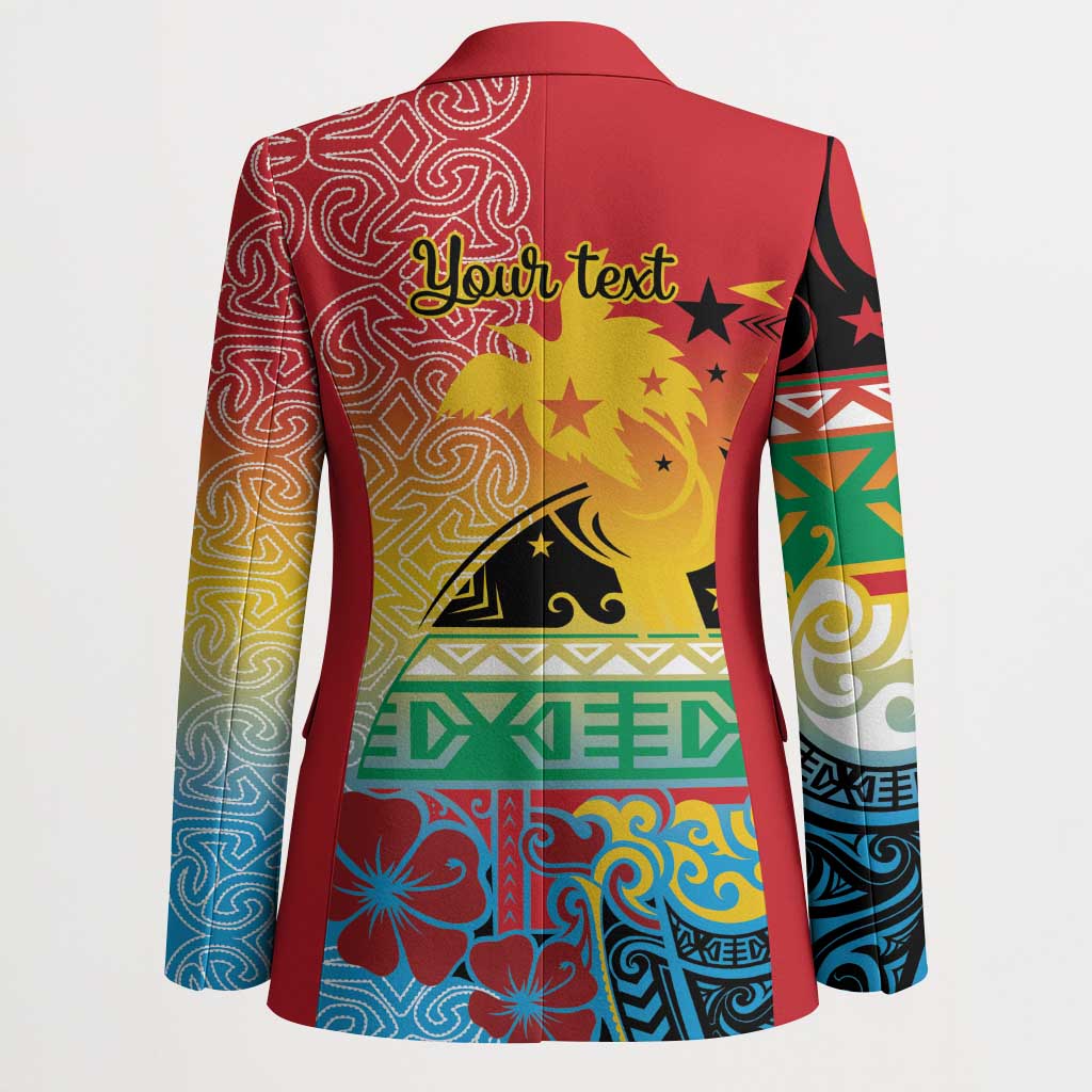 Personalised Torba PNG Day Blazer Oro Tapa Pattern - Polynesian Pride