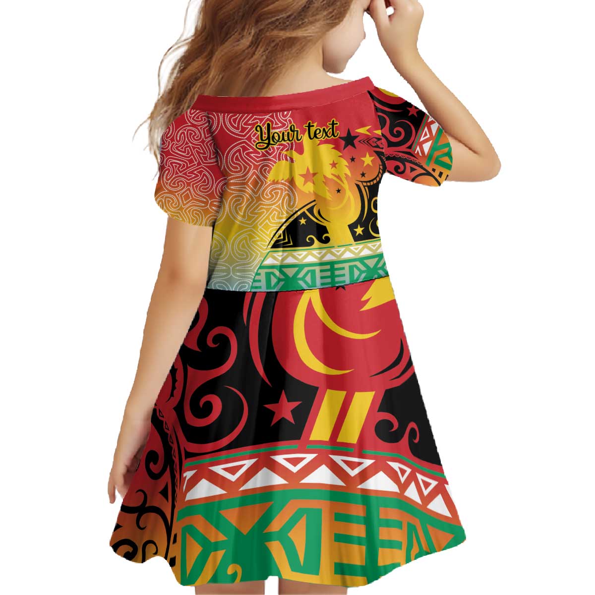 Personalised Torba PNG Day Family Matching Off The Shoulder Long Sleeve Dress and Hawaiian Shirt Oro Tapa Pattern - Polynesian Pride