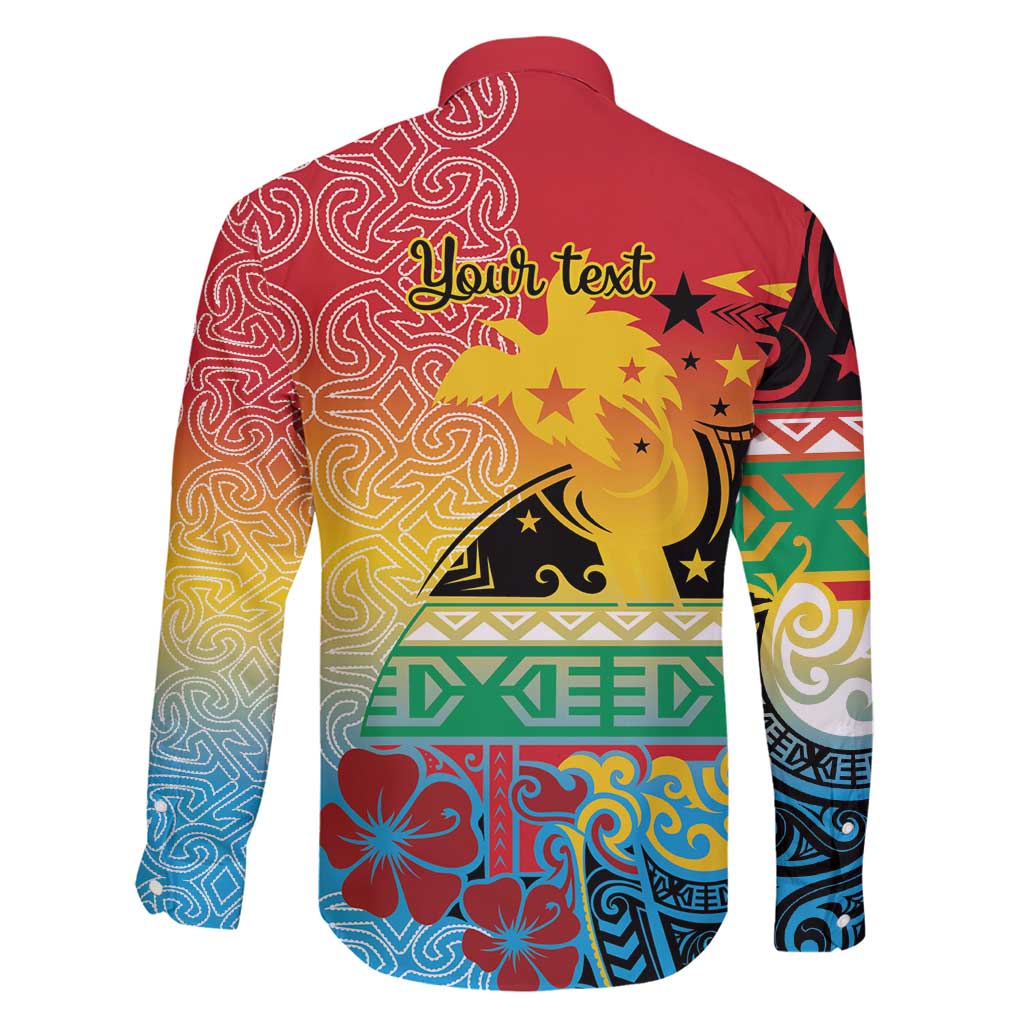 Personalised Torba PNG Day Family Matching Off Shoulder Maxi Dress and Hawaiian Shirt Oro Tapa Pattern - Polynesian Pride