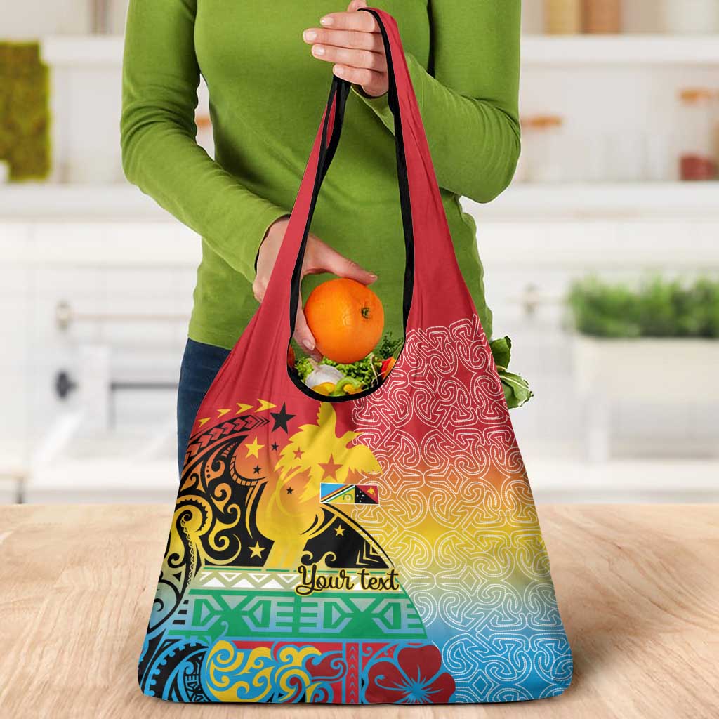 Personalised Torba PNG Day Grocery Bag Oro Tapa Pattern - Polynesian Pride