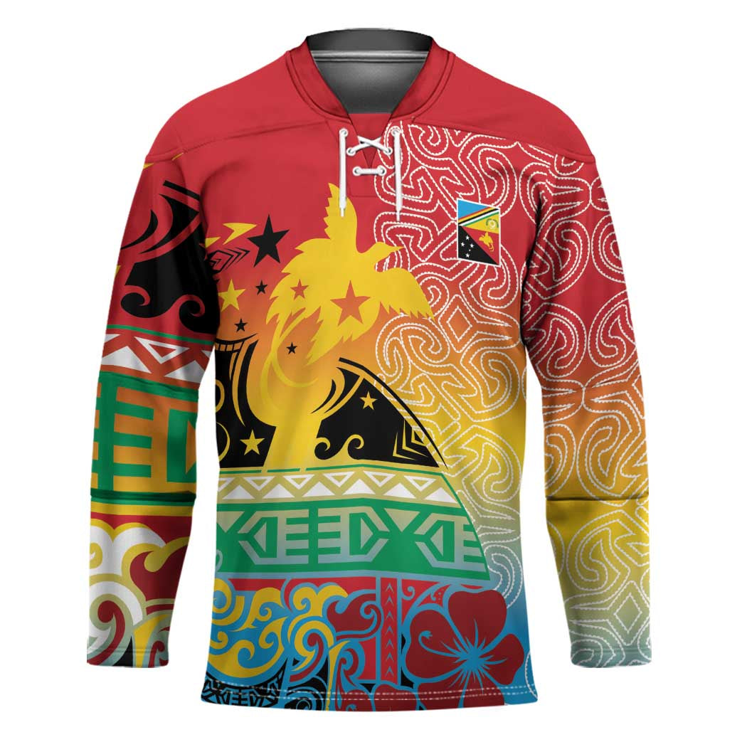 Personalised Torba PNG Day Hockey Jersey Oro Tapa Pattern - Polynesian Pride