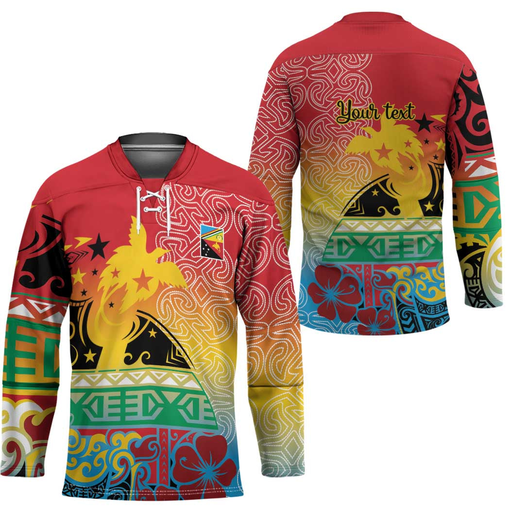 Personalised Torba PNG Day Hockey Jersey Oro Tapa Pattern - Polynesian Pride