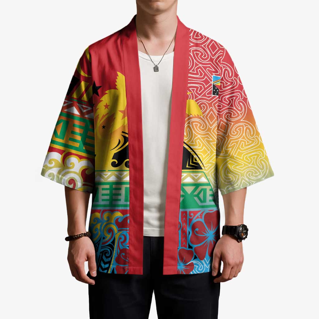 Personalised Torba PNG Day Kimono Oro Tapa Pattern - Polynesian Pride