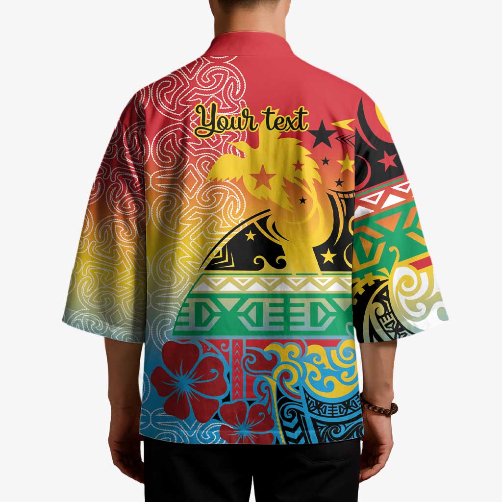 Personalised Torba PNG Day Kimono Oro Tapa Pattern - Polynesian Pride