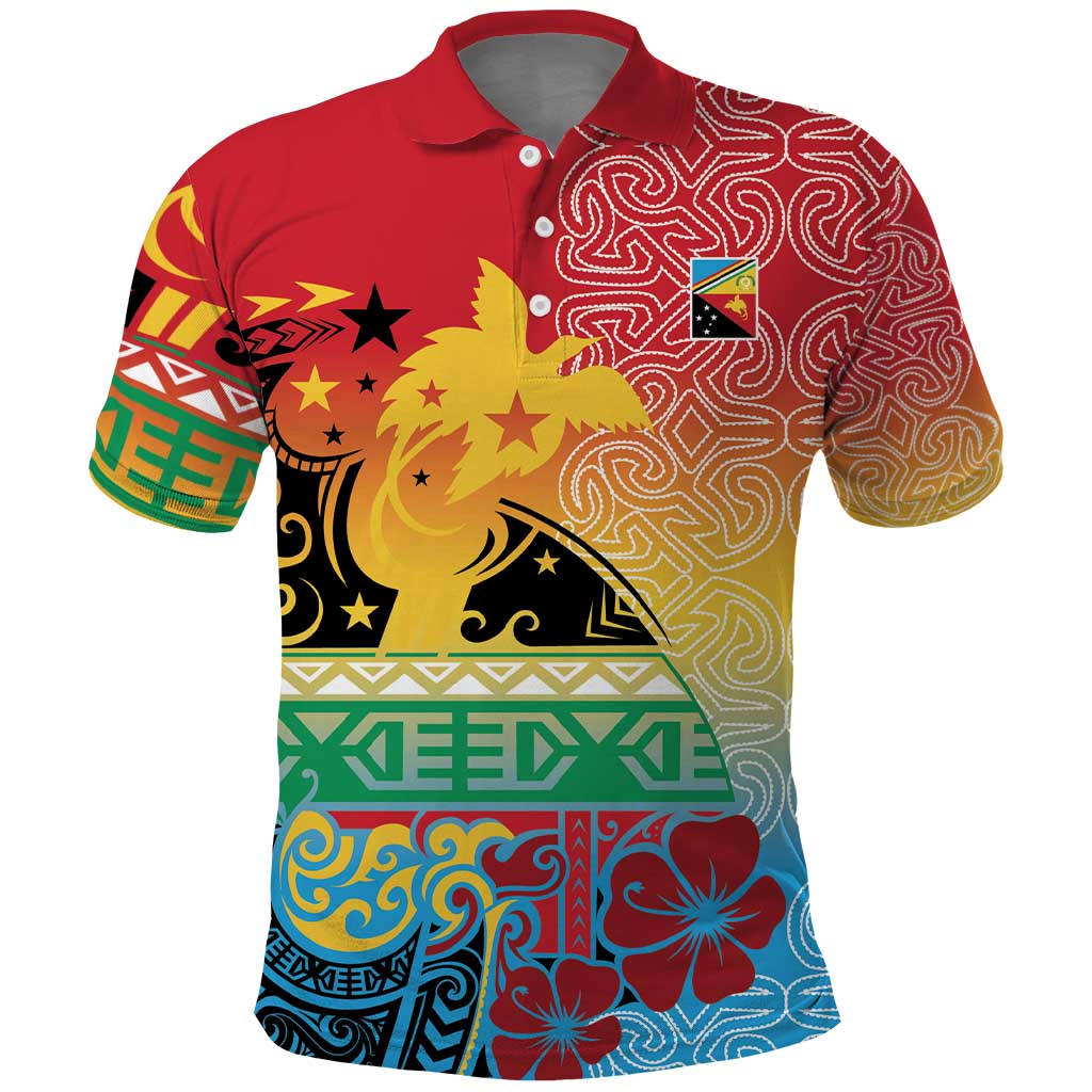 Personalised Torba PNG Day Polo Shirt Oro Tapa Pattern - Polynesian Pride