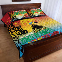 Personalised Torba PNG Day Quilt Bed Set Oro Tapa Pattern - Polynesian Pride