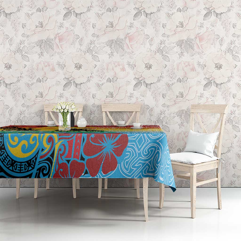 Personalised Torba PNG Day Tablecloth Oro Tapa Pattern - Polynesian Pride